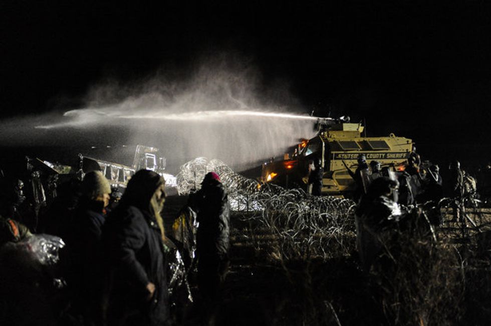 Police Use Water Cannons, Tear Gas, Rubber Bullets During Clash With North Dakota Pipeline Protesters