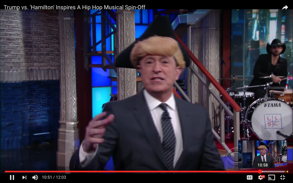 #EndorseThis: Colbert Raps Trump’s Raging Retort To ‘Hamilton’ Cast