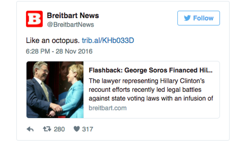 Breitbart Uses Nazi-Inspired Anti-Semitic Rhetoric In George Soros Attack