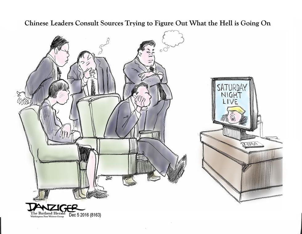 Cartoon: Chinese Leaders Try To Figure Out Trump