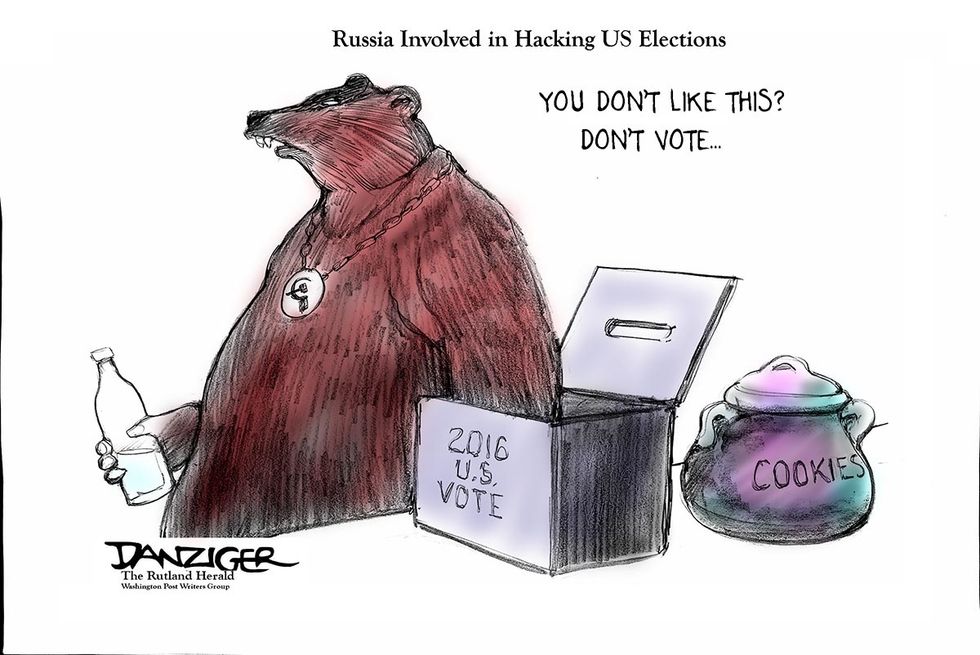 Cartoon: Bear Paw In Ballot Box