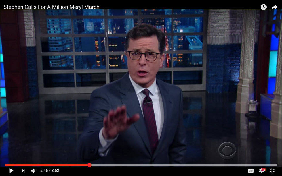 #EndorseThis: Colbert Warns Trump, Don’t Mess With Meryl!