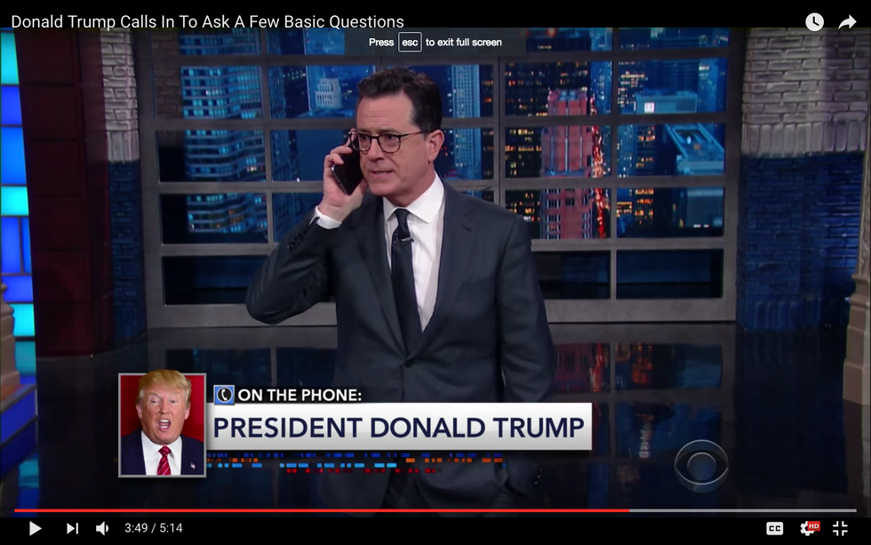 #EndorseThis: Desperate For Advice, Trump Calls Colbert