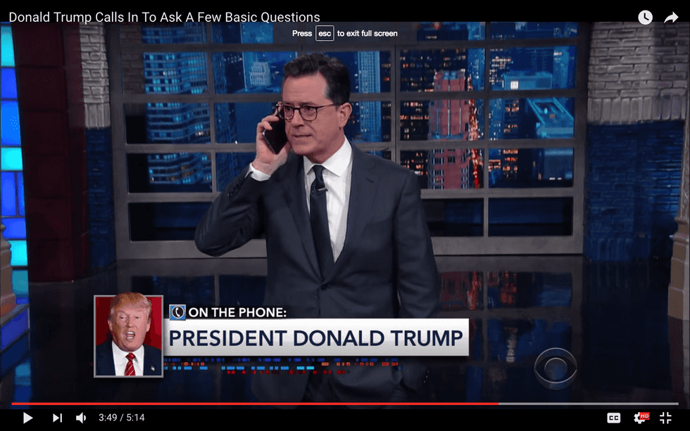 #EndorseThis: Desperate For Advice, Trump Calls Colbert