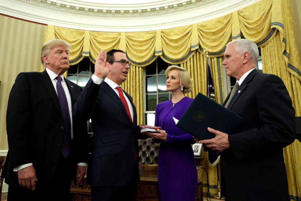 Ex-Goldman Banker Mnuchin Installed As Treasury Secretary