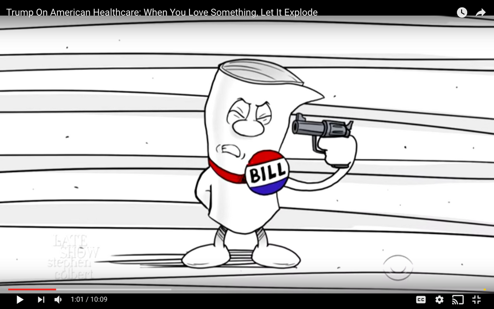 #EndorseThis: Colbert Celebrates GOP Health Care Debacle With Animation And Much, Much More