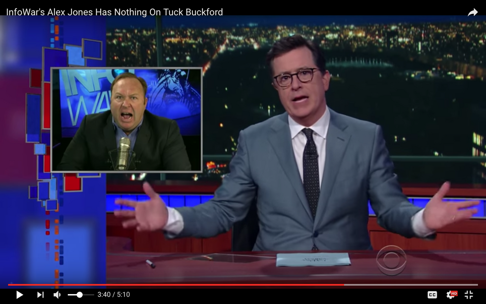 #EndorseThis: Stephen Colbert Trolls (And Plays) Demented ‘Performance Artist’ Alex Jones