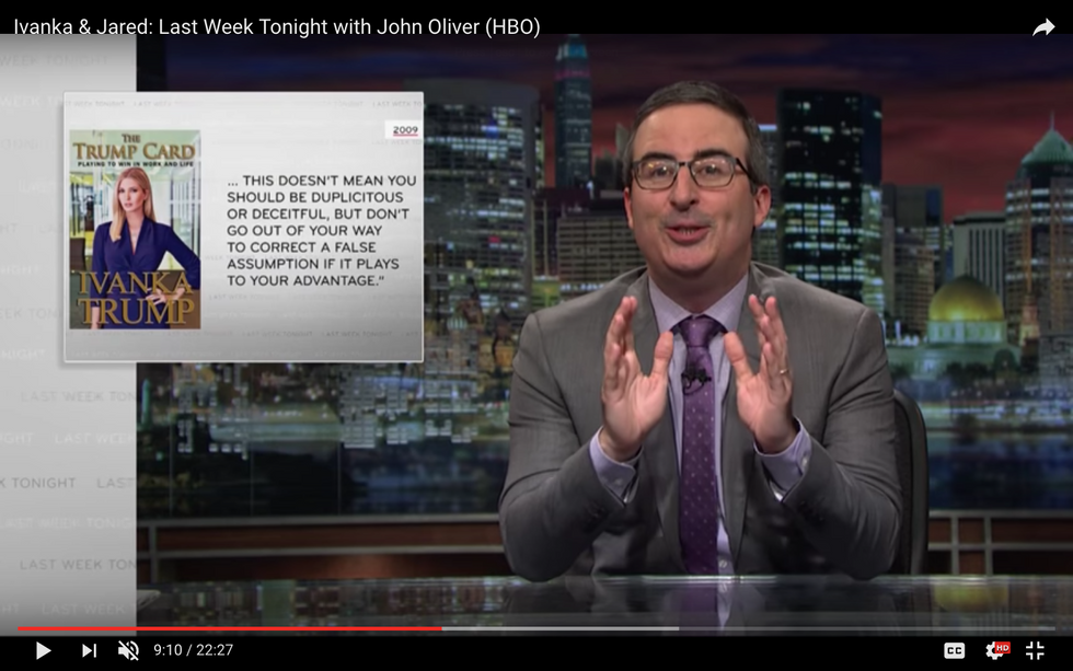#EndorseThis: John Oliver Shatters Your Illusions About Ivanka And Jared