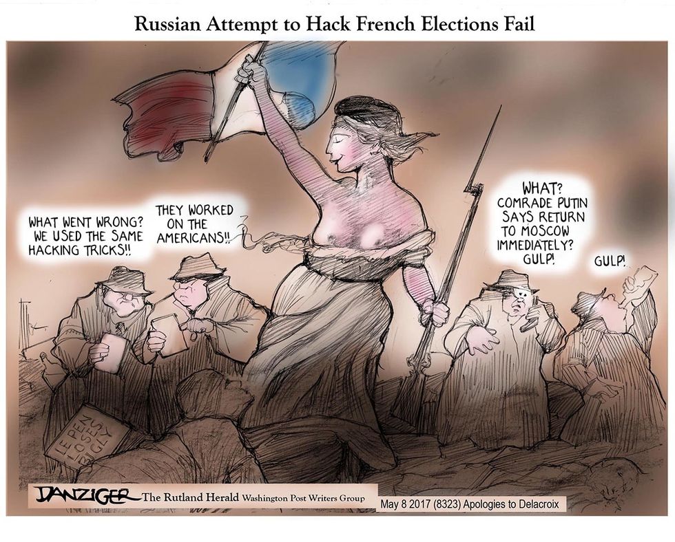 Danziger: “Marianne” Triumphs Over Marine LePen (And Moscow)