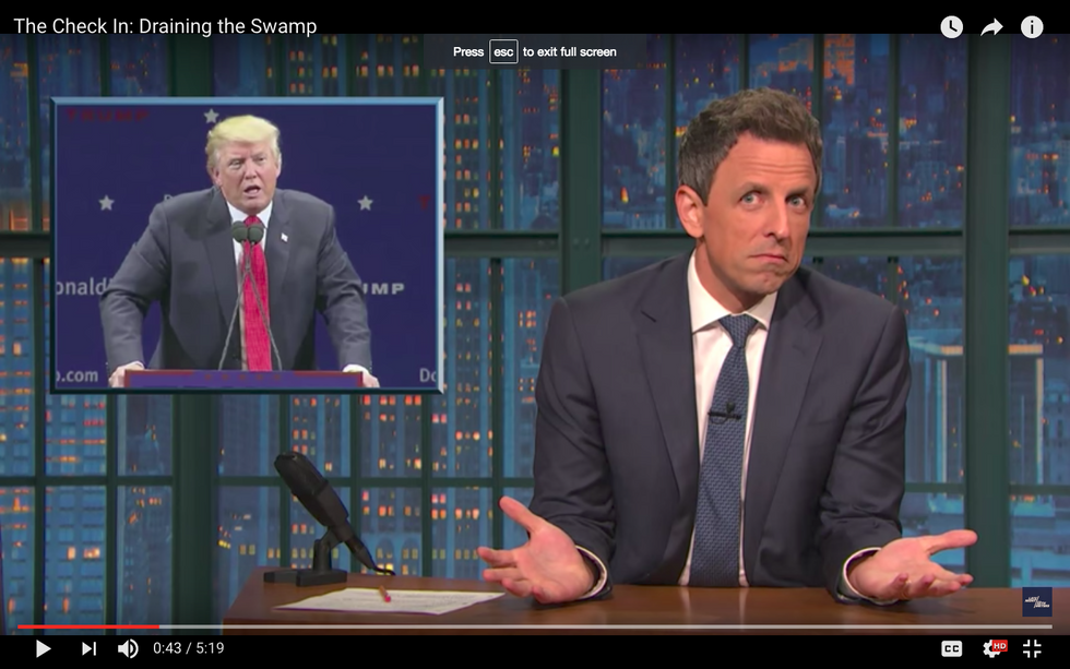 #EndorseThis: Seth Meyers Ventures Into Trump’s Undrained Swamp