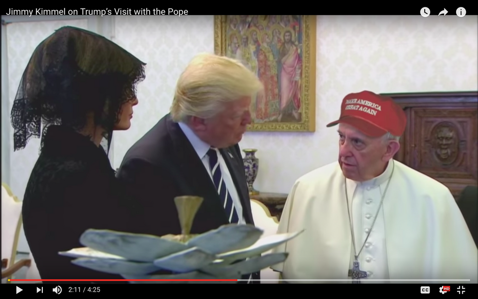 #EndorseThis: Jimmy Kimmel On His Holiness The Trump’s Papal Audience