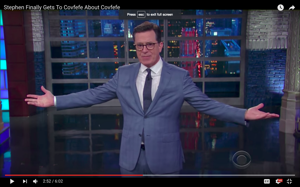 #EndorseThis: Colbert Returns To Covfefe Nation