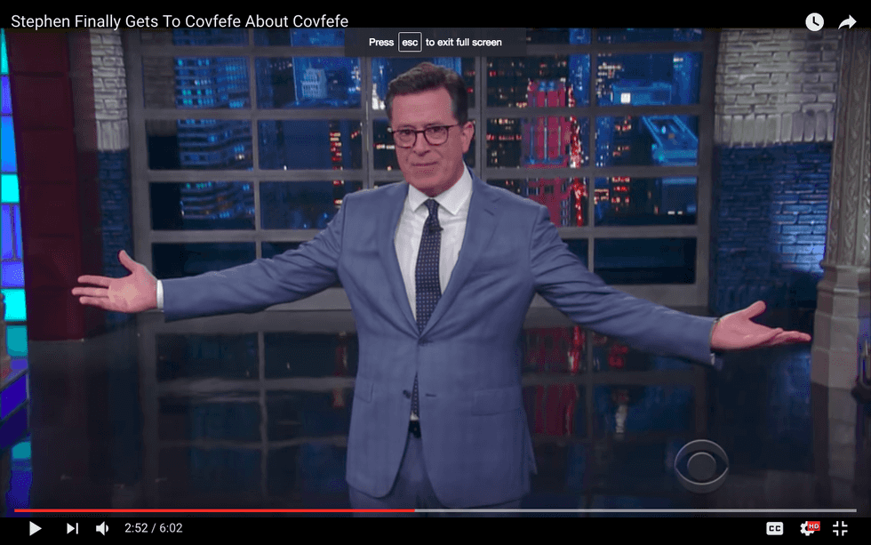 #EndorseThis: Colbert Returns To Covfefe Nation