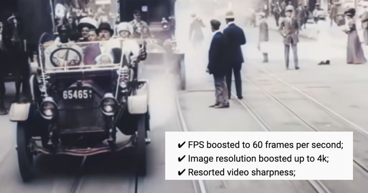 A 109-year-old film of New York City was digitally enhanced and it looks so cool