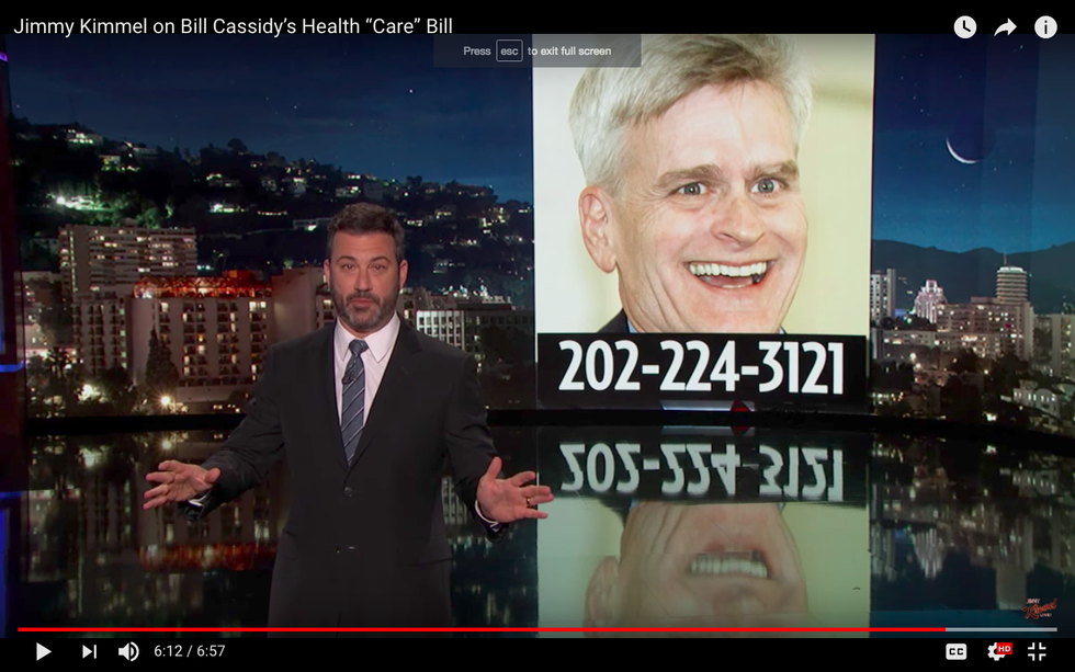 #EndorseThis: Jimmy Kimmel Calls Out Cassidy Over Health Bill “Scam”