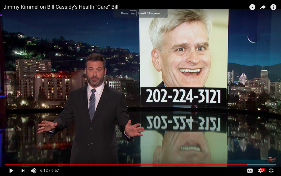 #EndorseThis: Jimmy Kimmel Calls Out Cassidy Over Health Bill “Scam”