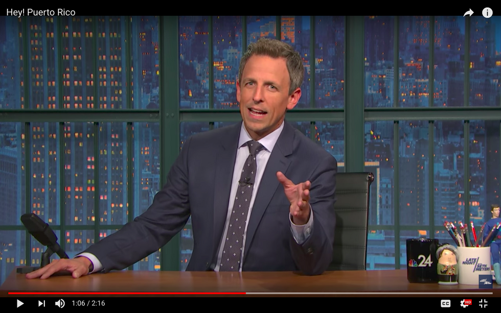 #EndorseThis: Seth Meyers Lambastes Trump Over Puerto Rico Crisis