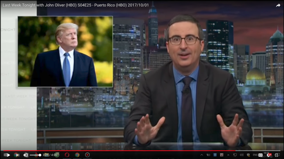 #EndorseThis: On Puerto Rico, John Oliver Roasts Trump’s Bigotry, Falsehoods and Failure