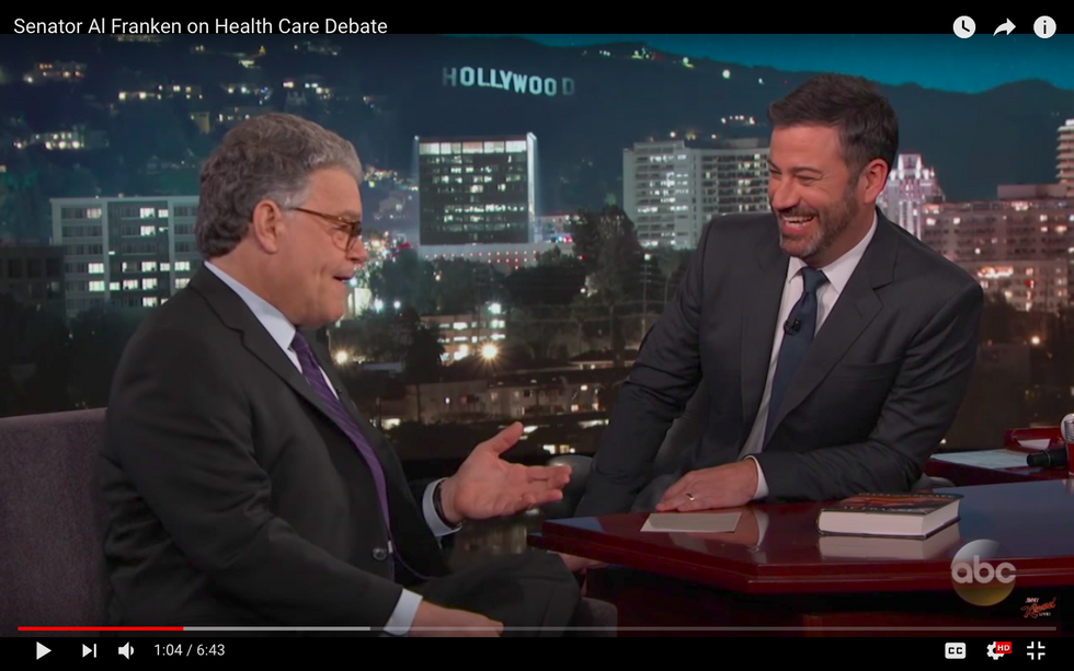 #EndorseThis: With Al Franken, Jimmy Kimmel Again Blasts Graham-Cassidy