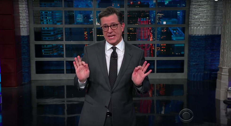 #EndorseThis: Colbert Can’t Stop Watching Trump Speech Slur