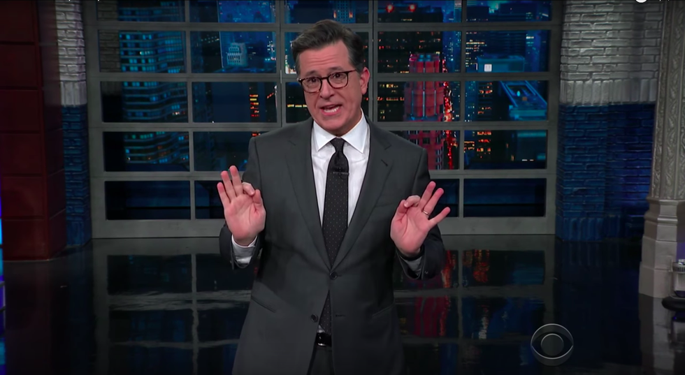 #EndorseThis: Colbert Can’t Stop Watching Trump Speech Slur