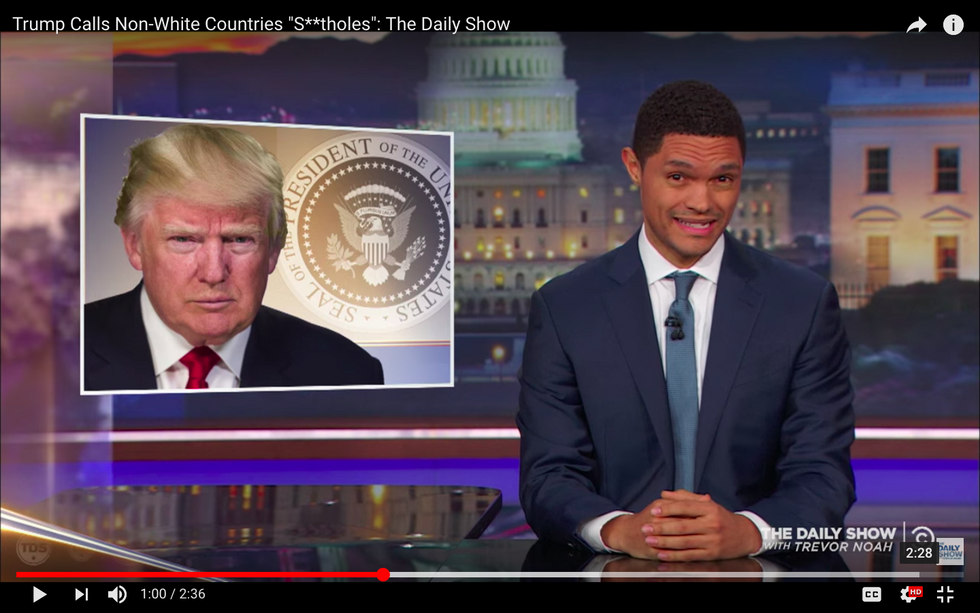 #EndorseThis: Trevor Noah On Trump Sneering At ‘Shithole’ Countries