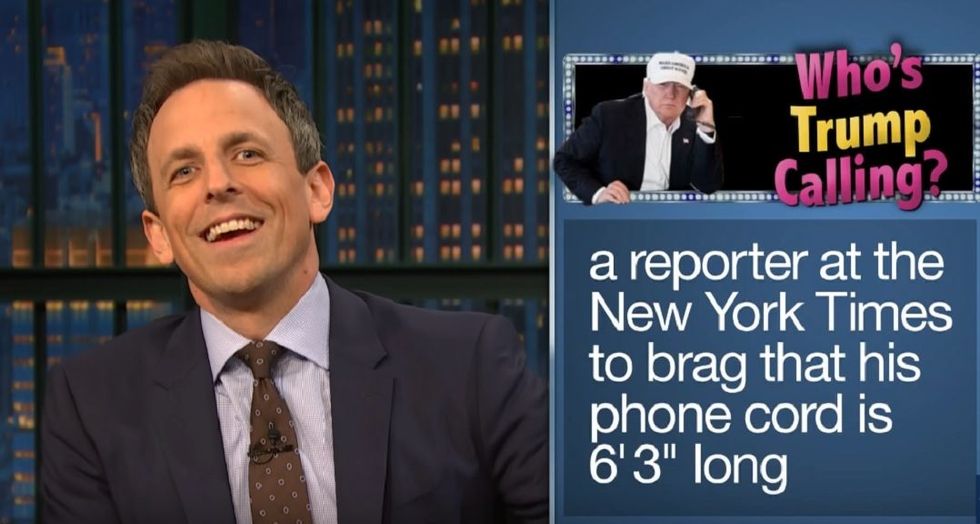 #EndorseThis: Seth Meyers Gives Trump Just Enough Phone Cord To Trip Over