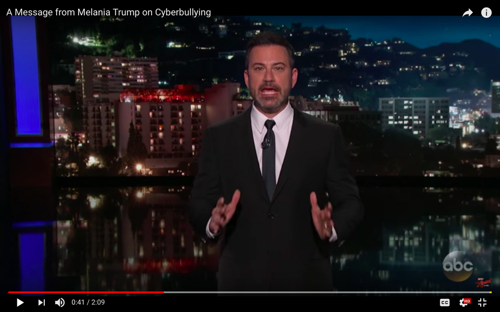 #EndorseThis: Kimmel Produces PSA For Melania’s ‘Cyberbullying’ Campaign