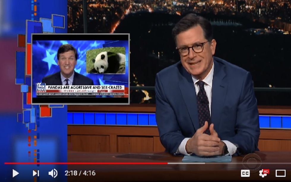 #EndorseThis: Stephen Colbert Exposes Tucker Carlson As A Panda Plagiarist