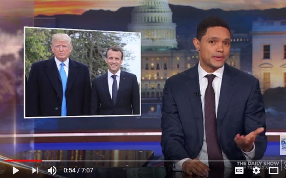 #EndorseThis: Trevor Noah Is Mad Macron, Toddler Trump In Epic State Visit Recap