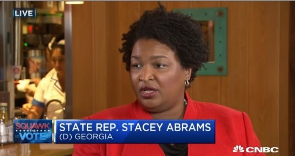 Trump Tweets Racial Smear At Georgia Democratic Nominee