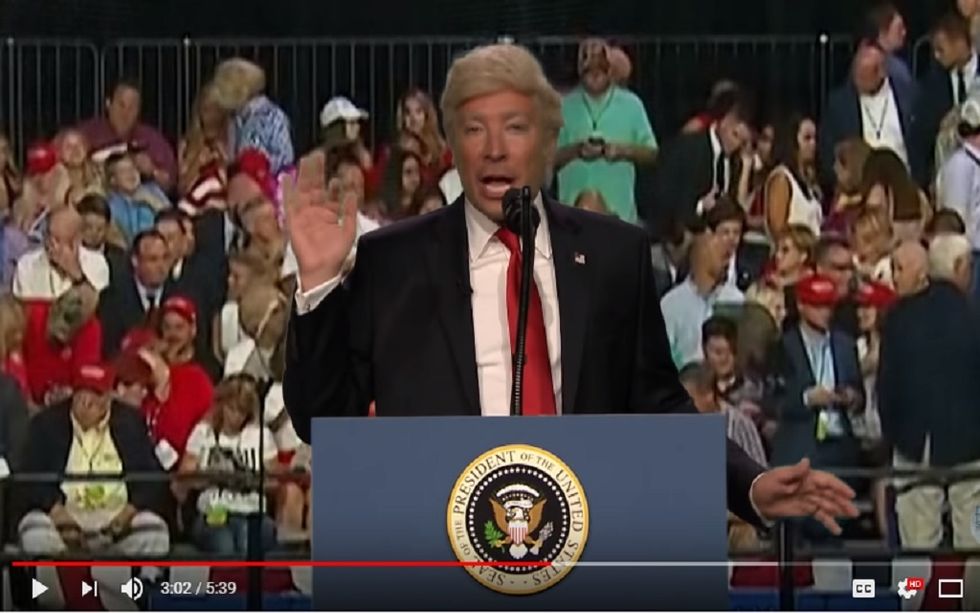 #EndorseThis: Jimmy Fallon Imitates Trump Imitating A President