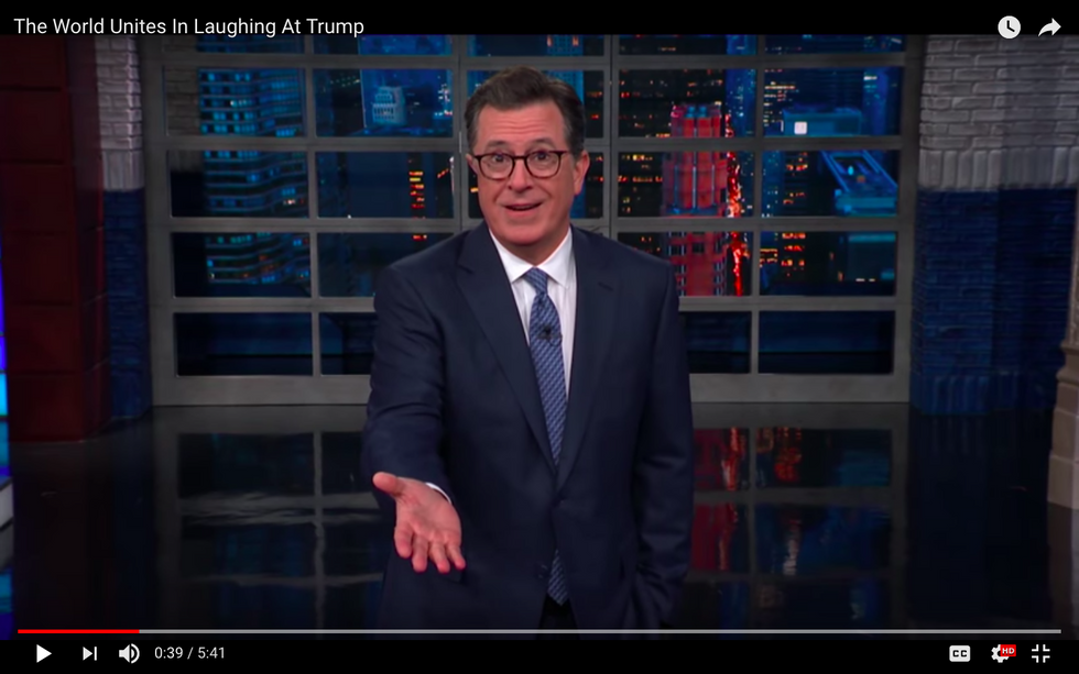#EndorseThis: Laughing At Trump With Colbert (And The World)