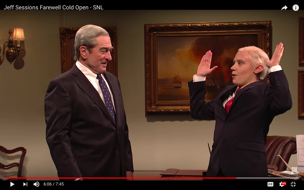 Mueller Bids Farewell To Sessions In SNL Cold Open