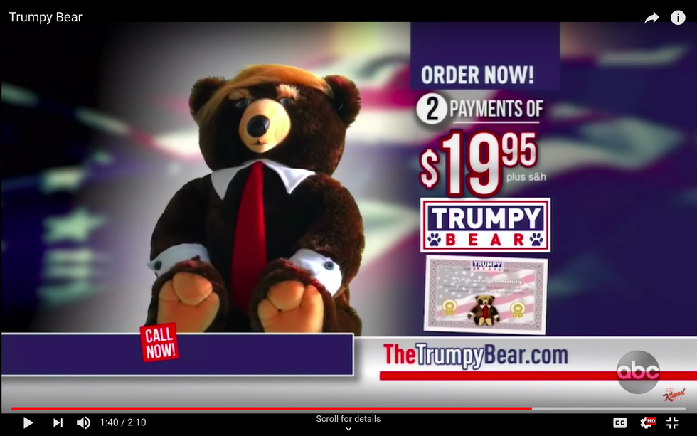 #EndorseThis: Kimmel Spoofs Weird Trumpy Bear Ad