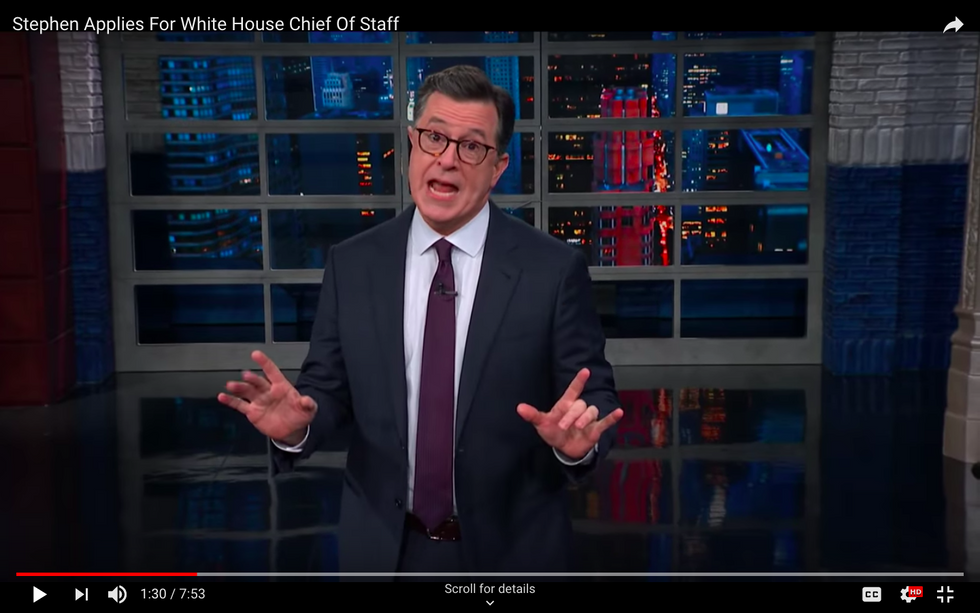 #EndorseThis: Colbert Volunteers For White House Chief Of Staff