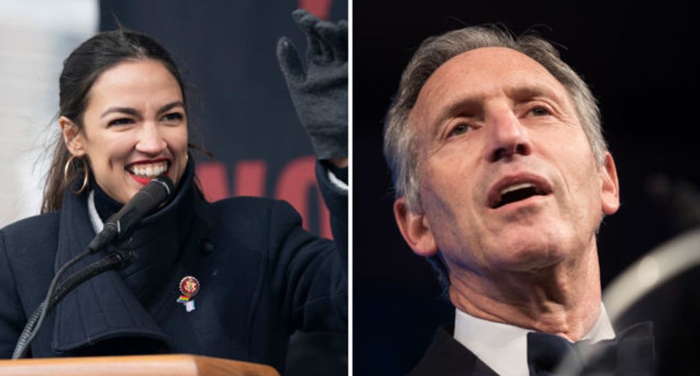 Starbucks Billionaire Blames Ocasio-Cortez For Threatened Third-Party Candidacy