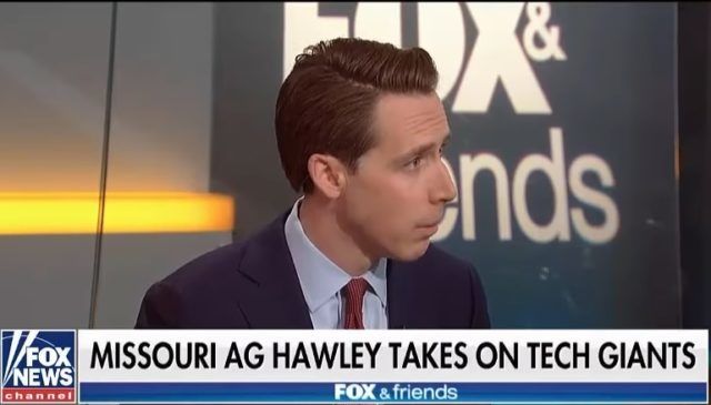 Sen. Hawley appearing on Fox and Friends 
