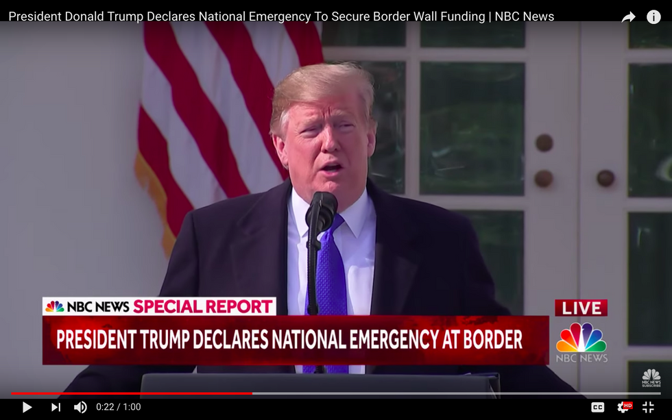 With One Phrase, Trump Shatters  His ‘National Emergency’ Claim