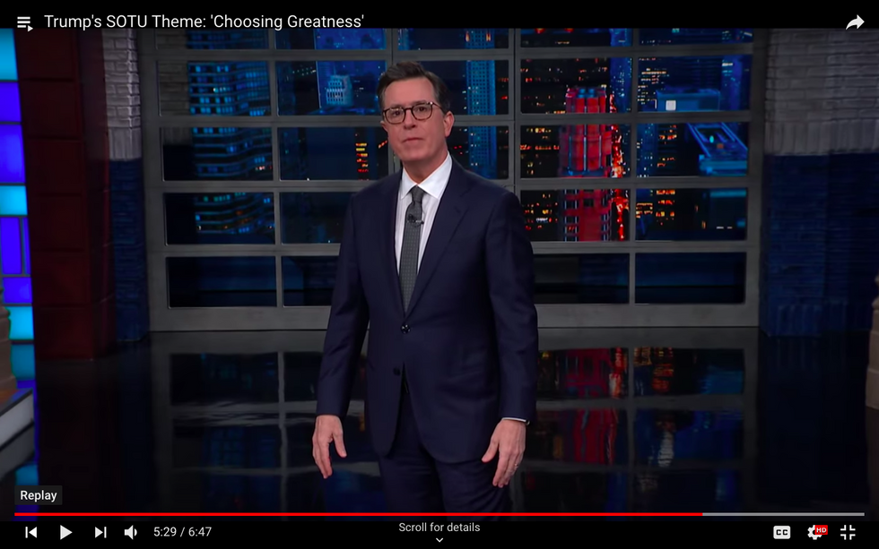#EndorseThis: Colbert Previews Trump’s State Of The Union ‘Theme’
