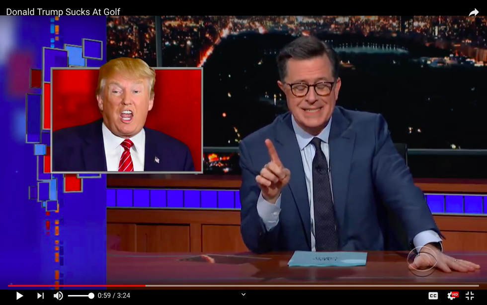 #EndorseThis: Colbert Scorches Trump For Lying And Cheating — At Golf