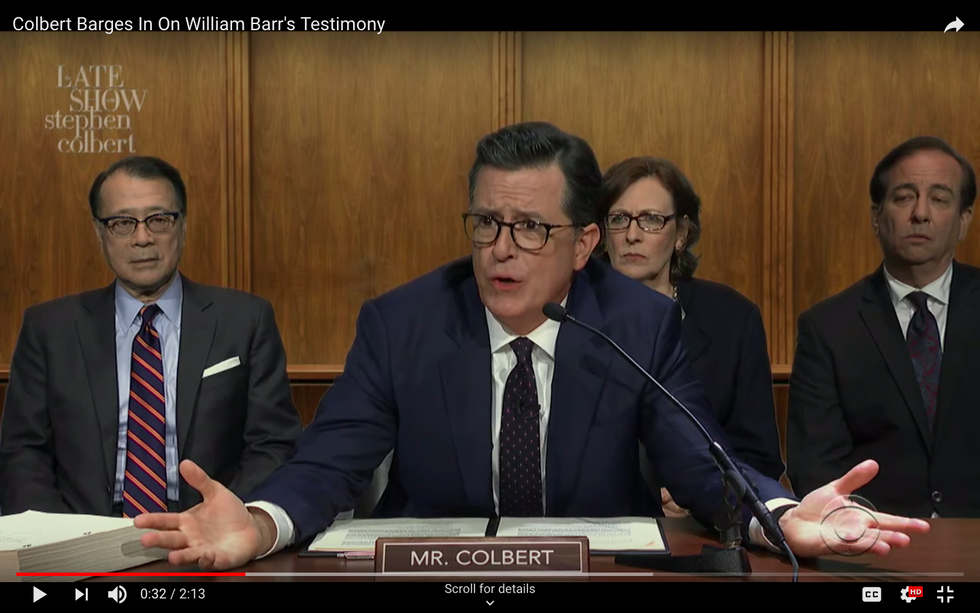 #EndorseThis: Colbert Interrogates Barr At Senate Hearing
