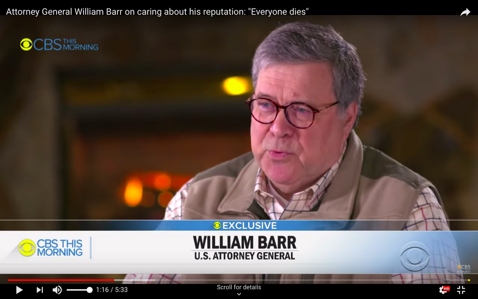 In CBS Interview, Barr Offers Vague Reasons For Probe Of Trump Investigation