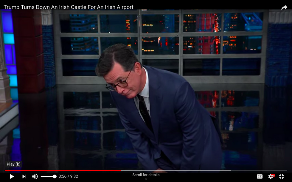 #EndorseThis: Colbert Praises Trump’s Good Behavior In UK — ‘Like A Dog’