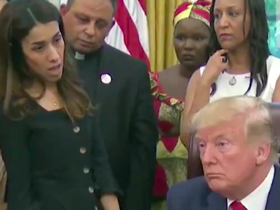 Watch Trump Fumble Meeting With Yazidi and Rohingya Refugees