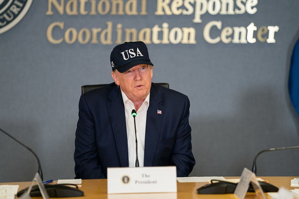Trump Uses Hurricane To Promote New Campaign Hat