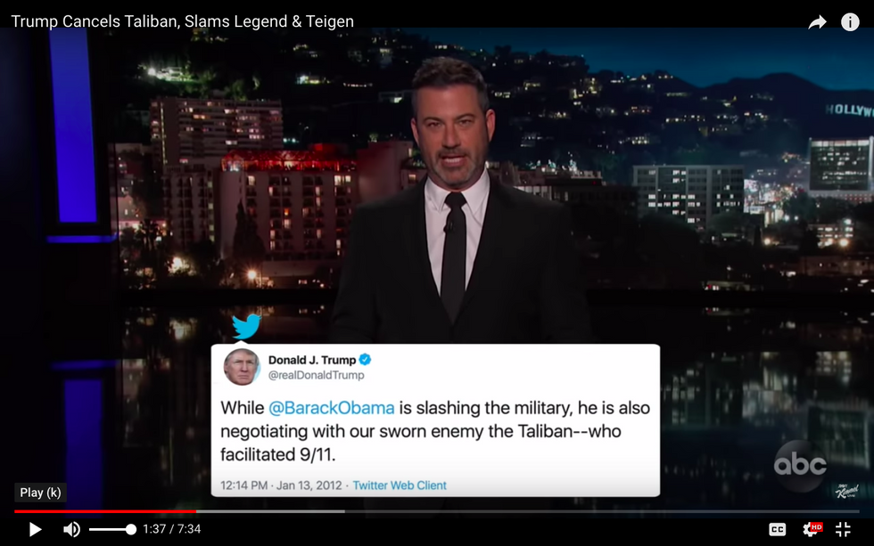 #EndorseThis: Kimmel Mocks Trump’s ‘Taliban Sleepover’