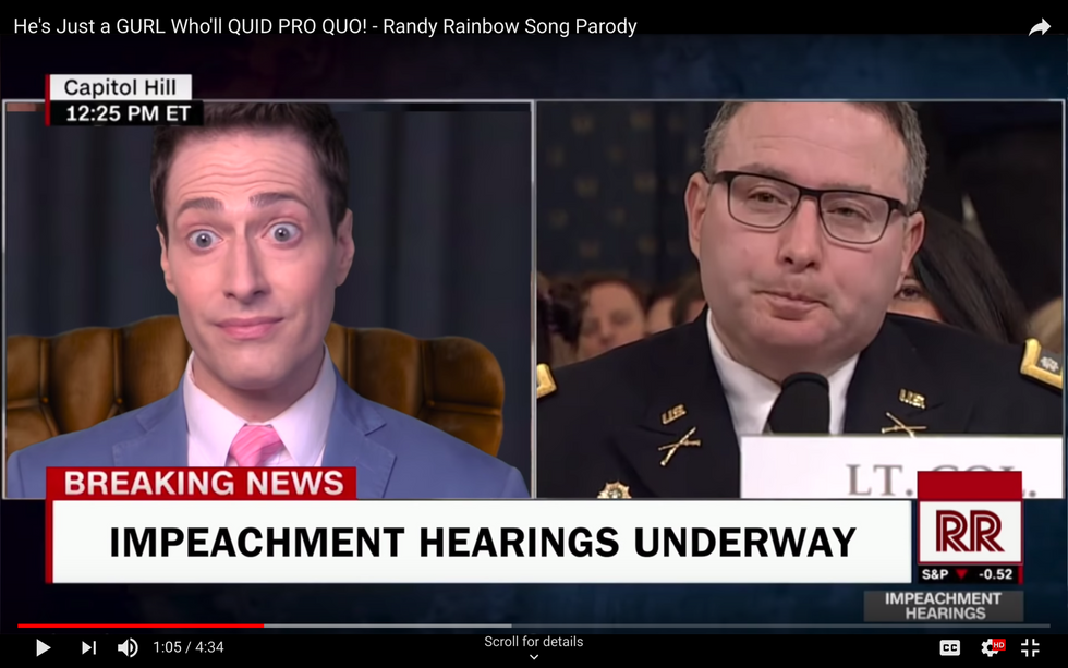 #EndorseThis: Randy Rainbow Warbles That ‘Quid Pro Quo’