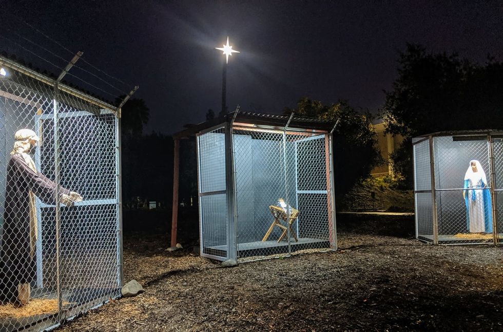 Church Nativity Scene Shows Jesus As Caged Refugee