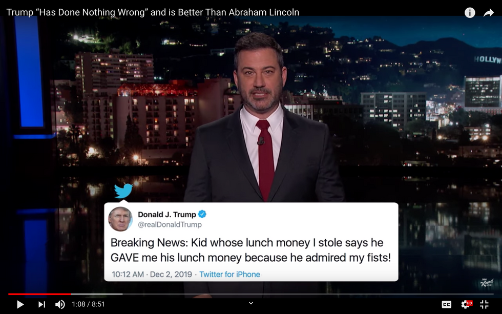 #EndorseThis: Kimmel Compares Honest Abe And Deceitful Don